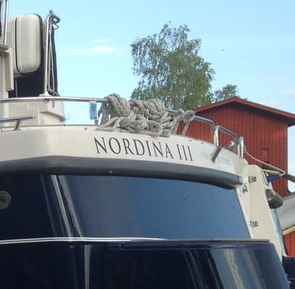 Veneen nimi ja kotisatama tarrateksti siirtokalvolla - Image 7